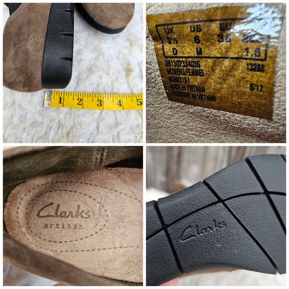 Tan Suede Sport Moc Clarks Daelyn Monarch Moccasins Size 6 Casual Leather Loafer - Picture 8 of 13